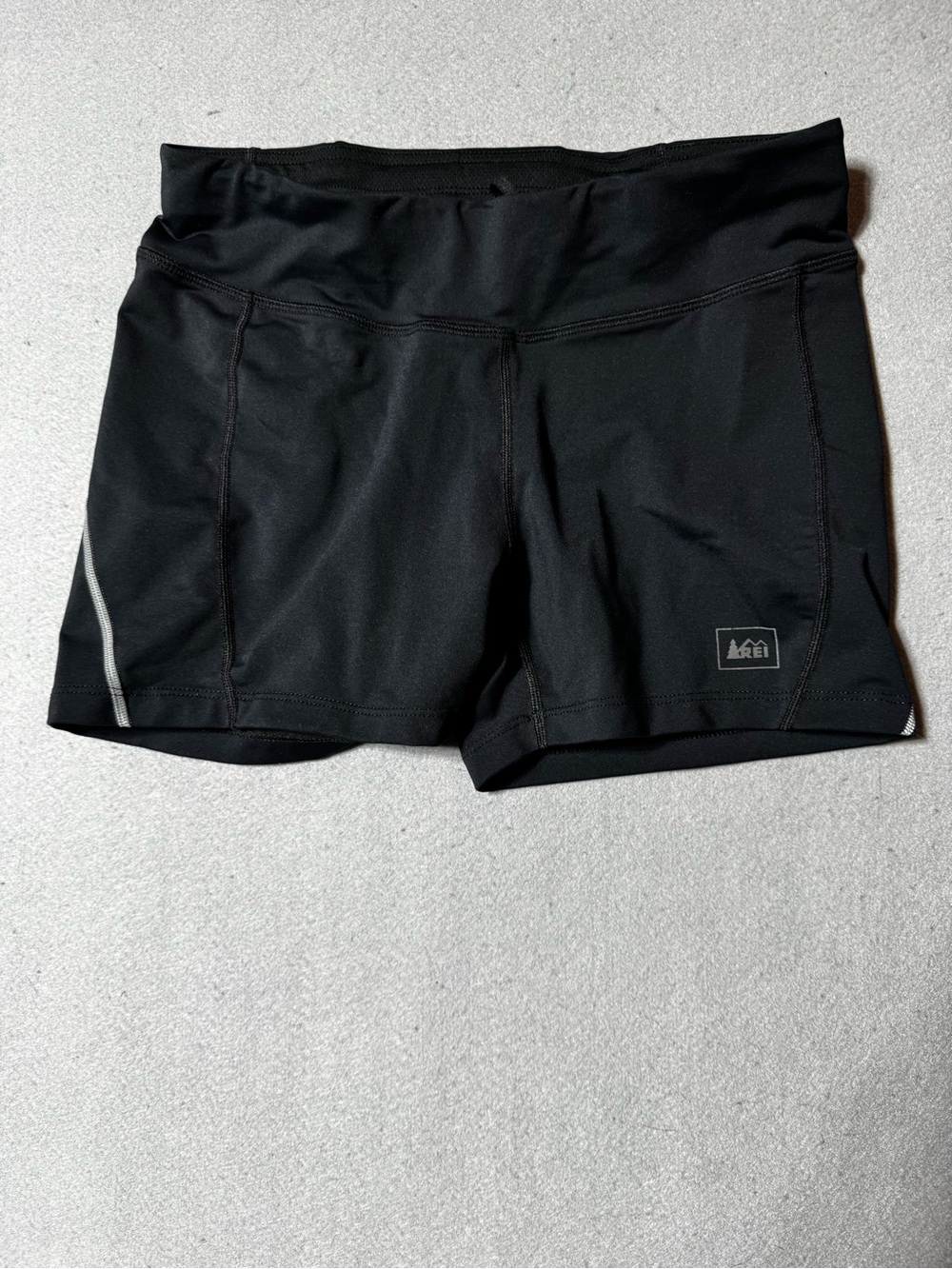 REI Black Women's Stretch Running Shorts with Reflective Trim Size S